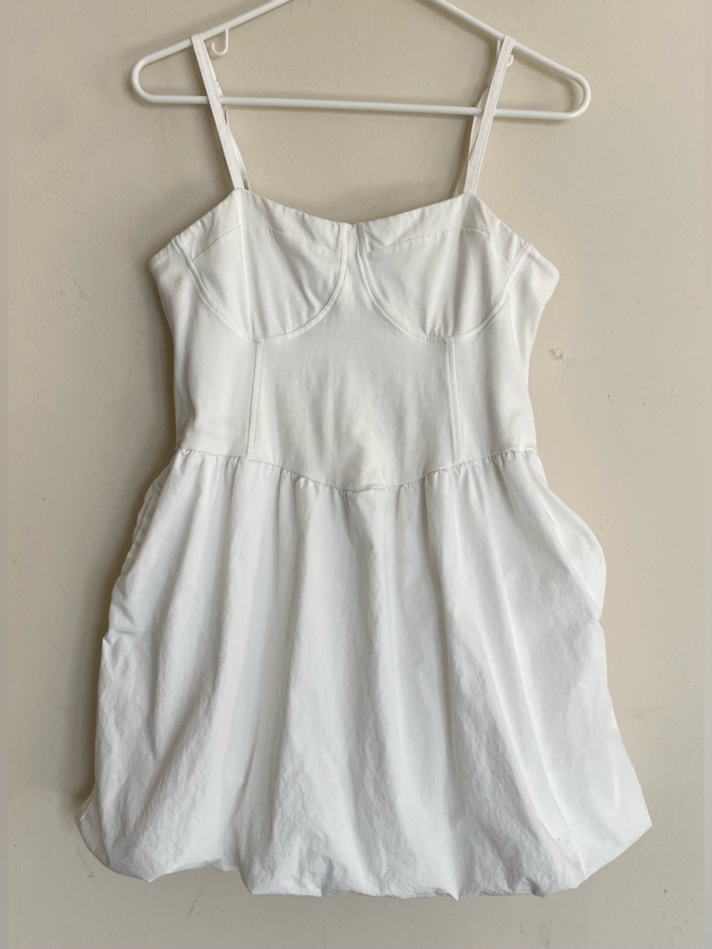 Madden NYC White Corset Bubble Skirt Mini Dress